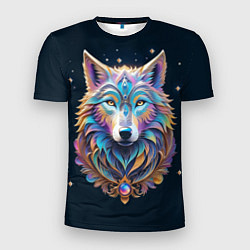 Мужская спорт-футболка Звездный волк из далекой галактики