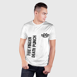 Футболка спортивная мужская Five Finger Death Punch glitch на светлом фоне вер, цвет: 3D-принт — фото 2