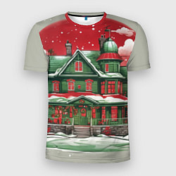 Мужская спорт-футболка Рождественский дом
