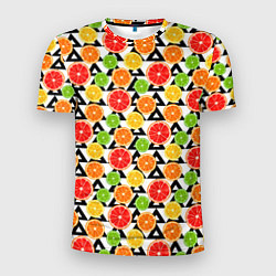 Футболка спортивная мужская Citrus pattern, цвет: 3D-принт