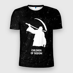 Мужская спорт-футболка Children of Bodom glitch на темном фоне