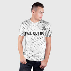 Футболка спортивная мужская Fall Out Boy glitch на светлом фоне посередине, цвет: 3D-принт — фото 2