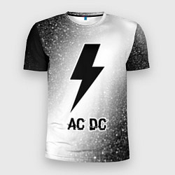 Футболка спортивная мужская AC DC glitch на светлом фоне, цвет: 3D-принт