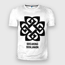 Мужская спорт-футболка Breaking Benjamin glitch на светлом фоне