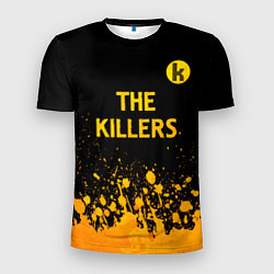 Мужская спорт-футболка The Killers - gold gradient посередине