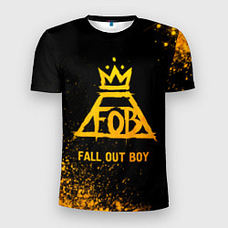 Мужская спорт-футболка Fall Out Boy - gold gradient