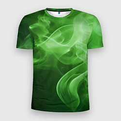 Футболка спортивная мужская Зеленый дым, цвет: 3D-принт