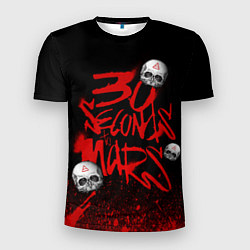 Мужская спорт-футболка Thirty seconds to mars skulls