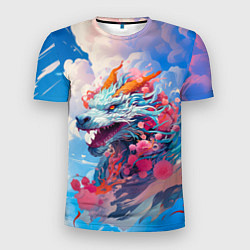 Мужская спорт-футболка Небесный дракон
