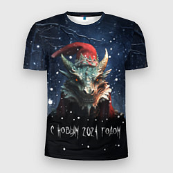 Мужская спорт-футболка Лесной дракон - Новый год