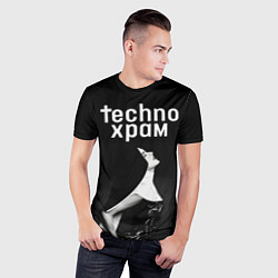 Футболка спортивная мужская Techno храм вожделение, цвет: 3D-принт — фото 2