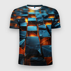 Футболка спортивная мужская Темные плитки в лаве, цвет: 3D-принт