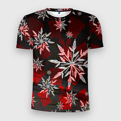 Мужская спорт-футболка Рождественские снежинки