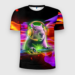 Мужская спорт-футболка Capybara is an avid gamer