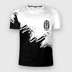 Футболка спортивная мужская Juventus black sport texture, цвет: 3D-принт