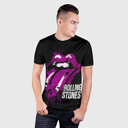 Футболка спортивная мужская The Rolling Stones - lips, цвет: 3D-принт — фото 2