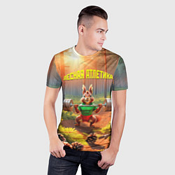 Футболка спортивная мужская Лесная атлетика, цвет: 3D-принт — фото 2