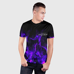 Футболка спортивная мужская Dantes Inferno flame neon, цвет: 3D-принт — фото 2