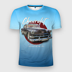 Мужская спорт-футболка Американский классический автомобиль Chevrolet Bel