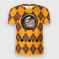 Футболка спортивная мужская Аргайл кот в переноске, цвет: 3D-принт