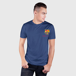 Футболка спортивная мужская Месси - 10 номер футбольный клуб Барселона, цвет: 3D-принт — фото 2