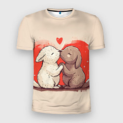 Мужская спорт-футболка Влюбленные кролики