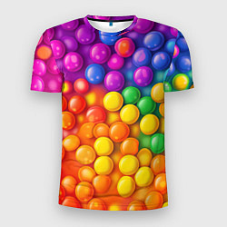 Футболка спортивная мужская Разноцветные шарики, цвет: 3D-принт