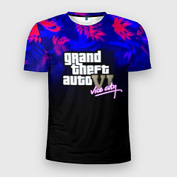 Мужская спорт-футболка GTA vice city tropic game