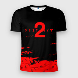 Футболка спортивная мужская Destiny 2 краски надписи, цвет: 3D-принт