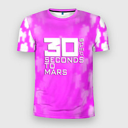 Мужская спорт-футболка 30 seconds to mars pink