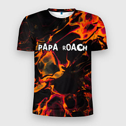 Мужская спорт-футболка Papa Roach red lava