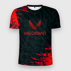 Футболка спортивная мужская Valorant текстура краски, цвет: 3D-принт