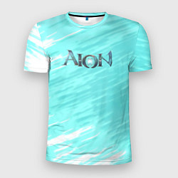 Футболка спортивная мужская Aion текстура рпг, цвет: 3D-принт