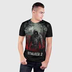 Футболка спортивная мужская Stalker 2 dark mode, цвет: 3D-принт — фото 2
