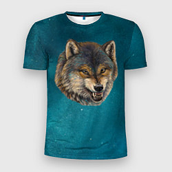 Мужская спорт-футболка Оскал волка