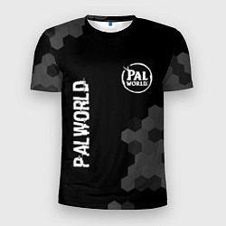 Футболка спортивная мужская Palworld glitch на темном фоне вертикально, цвет: 3D-принт
