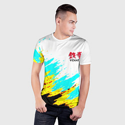 Футболка спортивная мужская Теккен краски файтинг, цвет: 3D-принт — фото 2