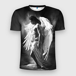 Мужская спорт-футболка Индеец белый ангел