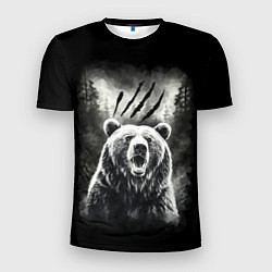 Мужская спорт-футболка Большой бурый медведь