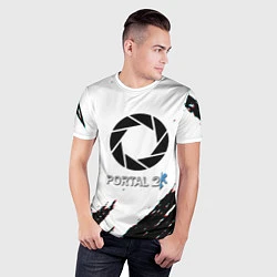 Футболка спортивная мужская Portal 2 краски валв, цвет: 3D-принт — фото 2