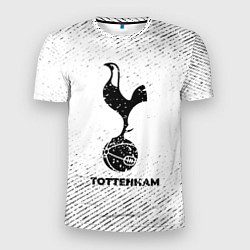 Мужская спорт-футболка Tottenham с потертостями на светлом фоне