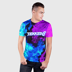 Футболка спортивная мужская Tekken 8 неоновый огонь, цвет: 3D-принт — фото 2