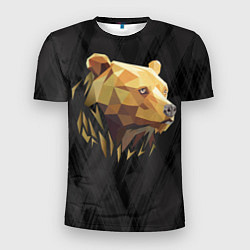 Мужская спорт-футболка Русский бурый медведь 2024