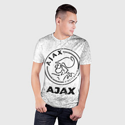 Футболка спортивная мужская Ajax с потертостями на светлом фоне, цвет: 3D-принт — фото 2