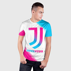 Футболка спортивная мужская Juventus neon gradient style, цвет: 3D-принт — фото 2