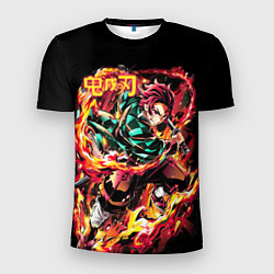 Мужская спорт-футболка Тандзиро - Клинок, рассекающий демонов