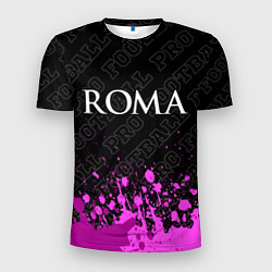 Мужская спорт-футболка Roma pro football посередине