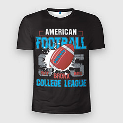 Футболка спортивная мужская American football college league, цвет: 3D-принт
