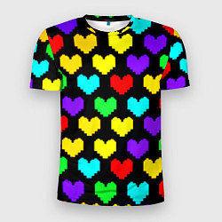 Футболка спортивная мужская Undertale heart pattern, цвет: 3D-принт