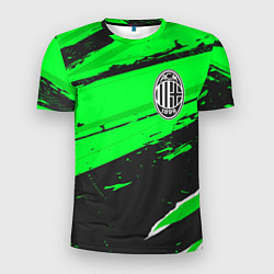 Футболка спортивная мужская AC Milan sport green, цвет: 3D-принт